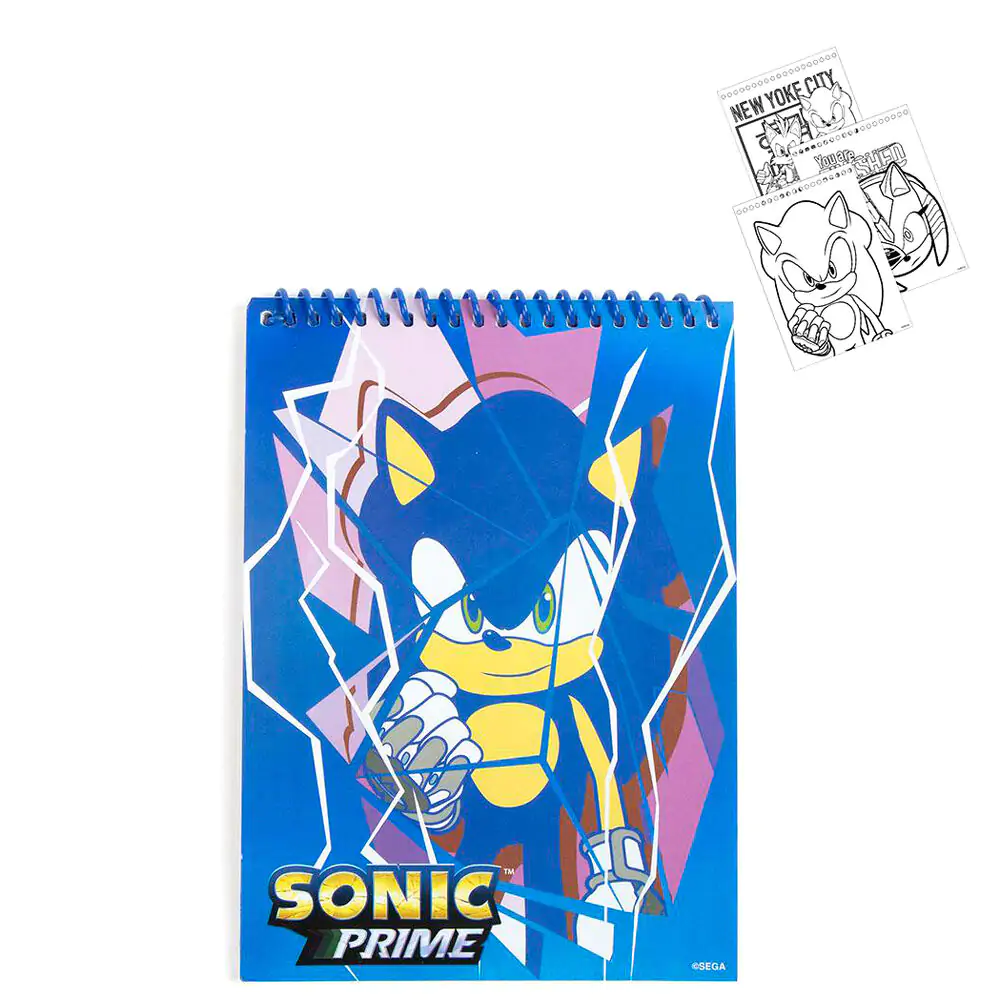 Sonic Prime colouring stationery set product photo