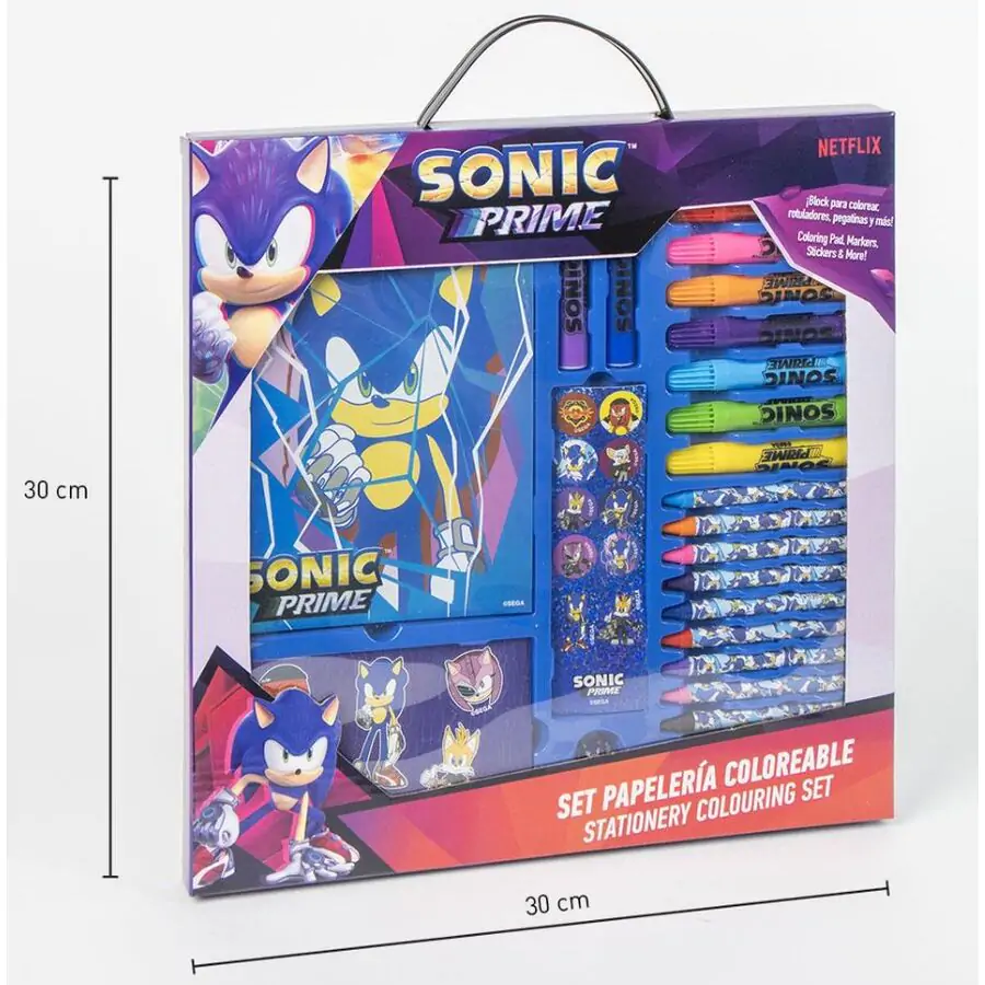 Sonic Prime colouring stationery set product photo