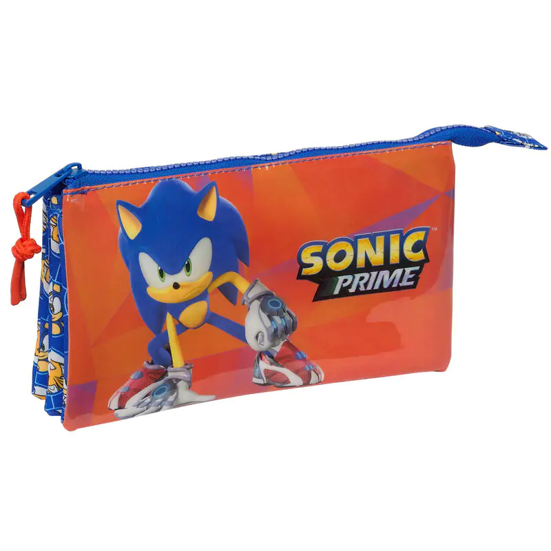 Sonic Prime triple pencil case product photo