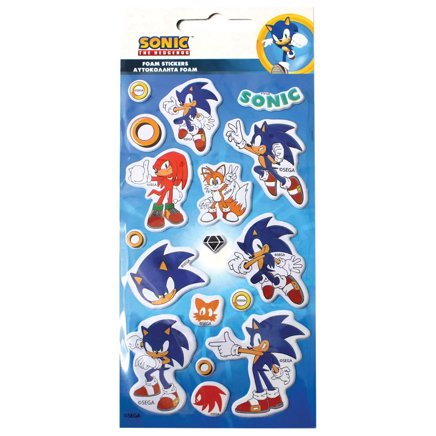 Sonic Ring plush foam sticker set product photo