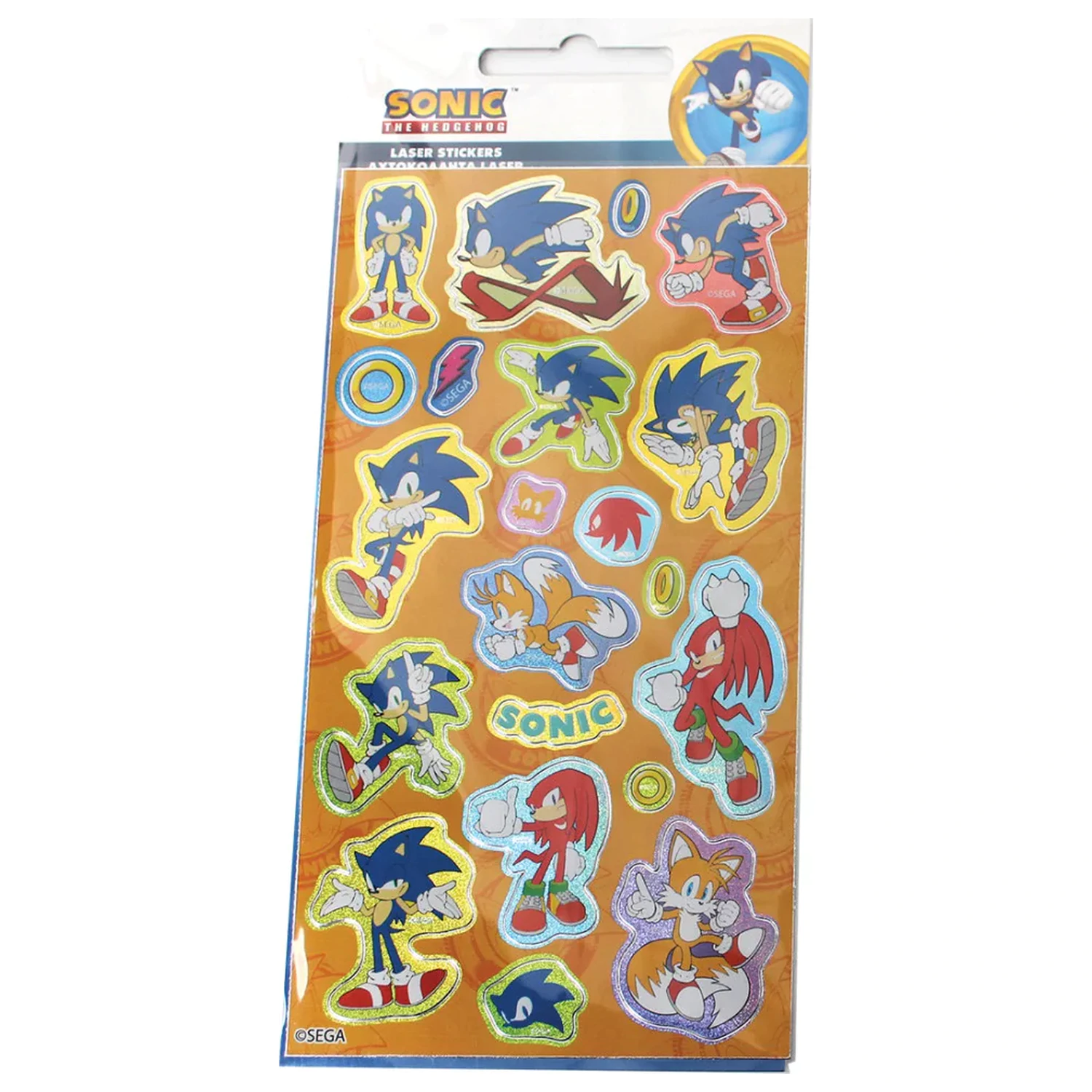 Sonic the Hedgehog Sega holographic sticker set product photo