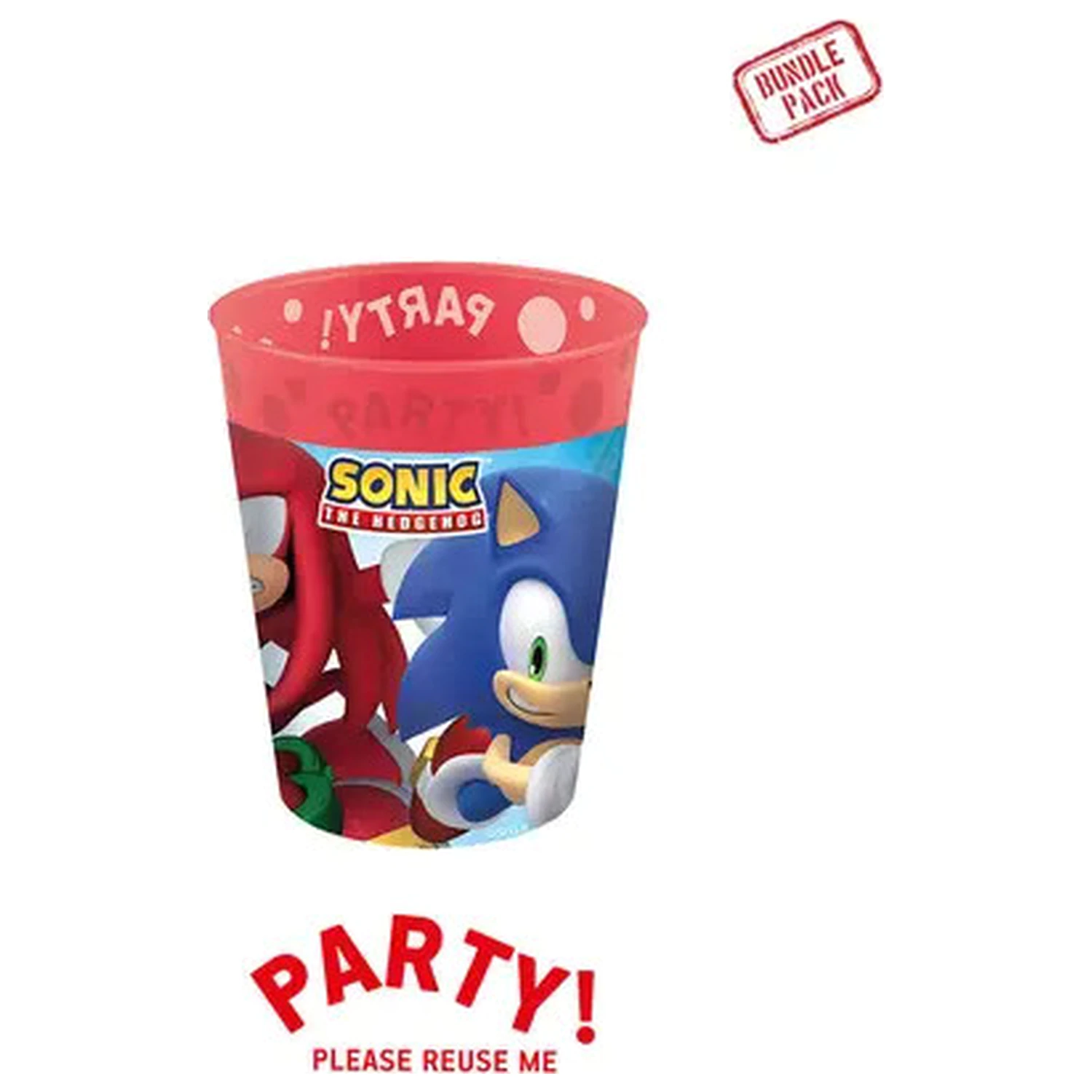 Sonic the Hedgehog Sega micro premium plastic cup set 4 pcs 250 ml product photo