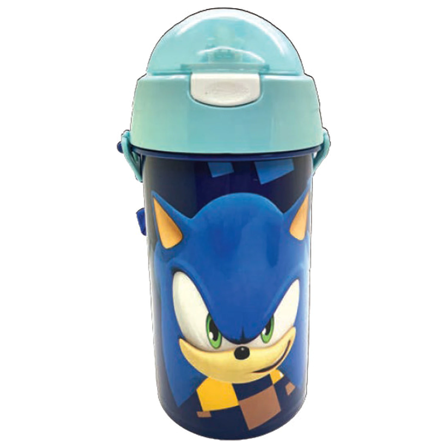 Sonic Speed Blue Plastic Straw Bottle with Hanger 500 ml product photo