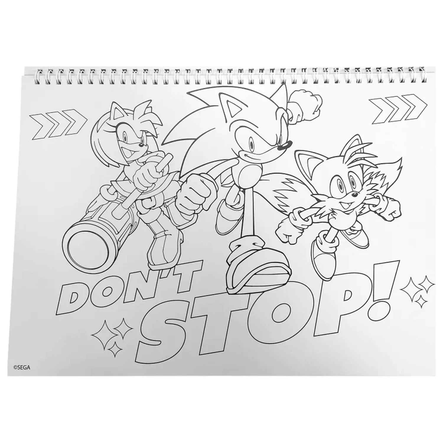 Sonic Speedy A/4 Spiral Sketchbook with 40 Stickers product photo