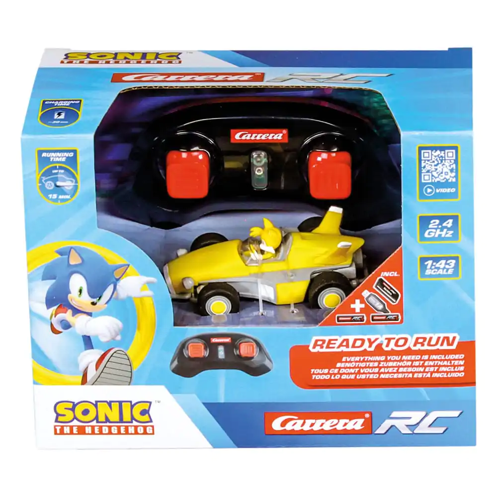 Sonic the Hedgehog RC remote-controlled Car 1/43 2.4GHz Mini Tails product photo