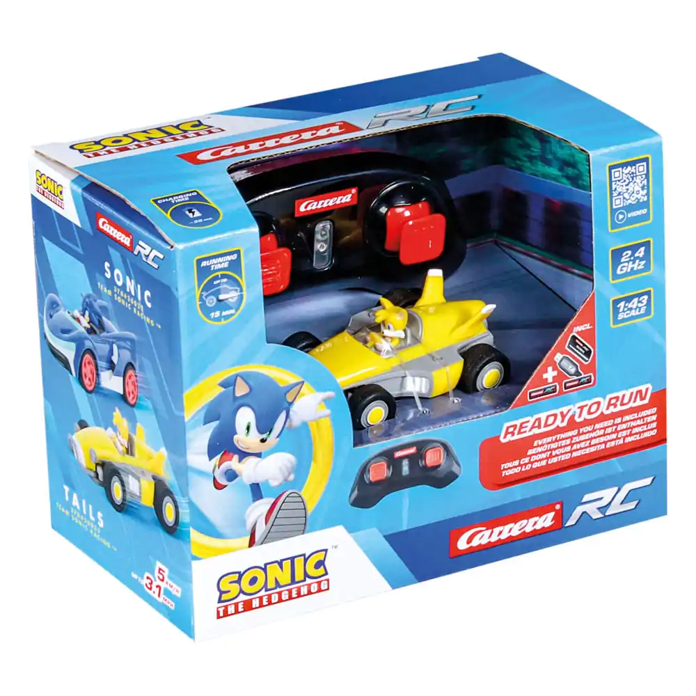 Sonic the Hedgehog RC remote-controlled Car 1/43 2.4GHz Mini Tails product photo