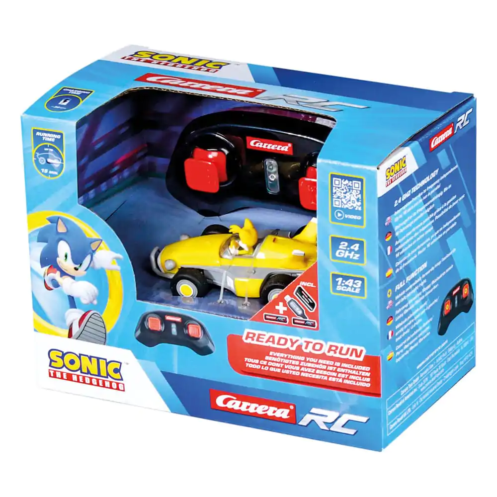 Sonic the Hedgehog RC remote-controlled Car 1/43 2.4GHz Mini Tails product photo