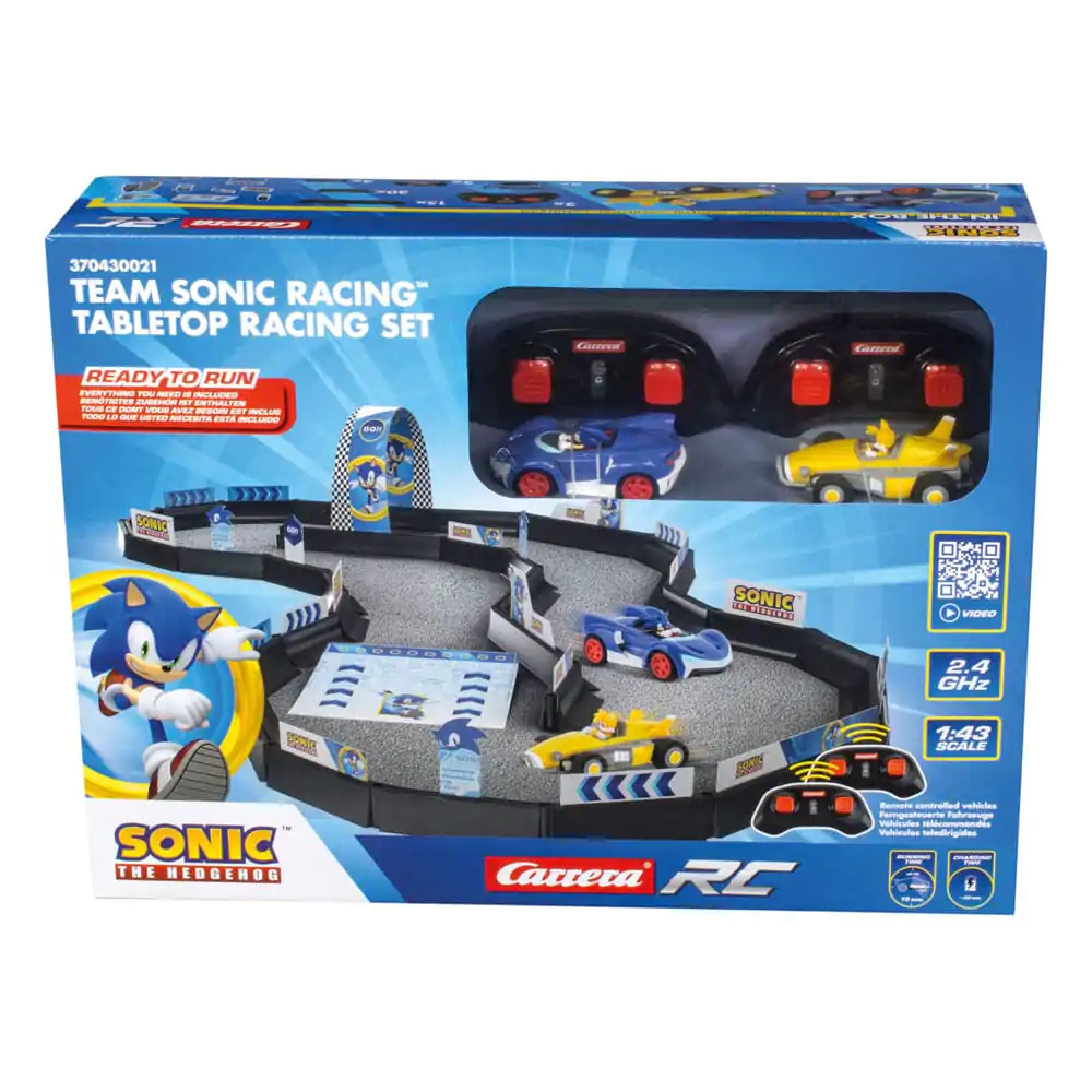 Sonic the Hedgehog RC remote-controlled Car 1/43 2.4GHz Tabletop Racing Set product photo