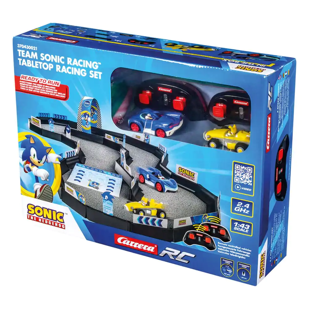 Sonic the Hedgehog RC remote-controlled Car 1/43 2.4GHz Tabletop Racing Set product photo