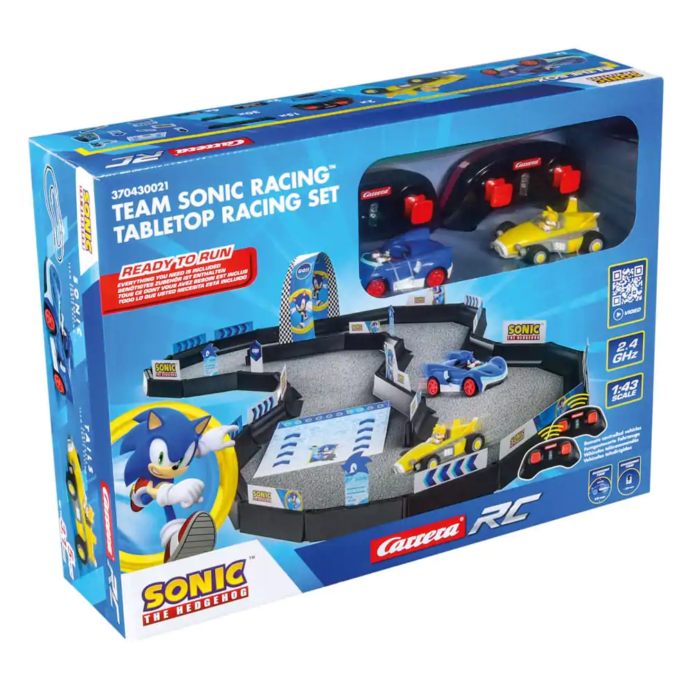 Sonic the Hedgehog RC remote-controlled Car 1/43 2.4GHz Tabletop Racing Set product photo