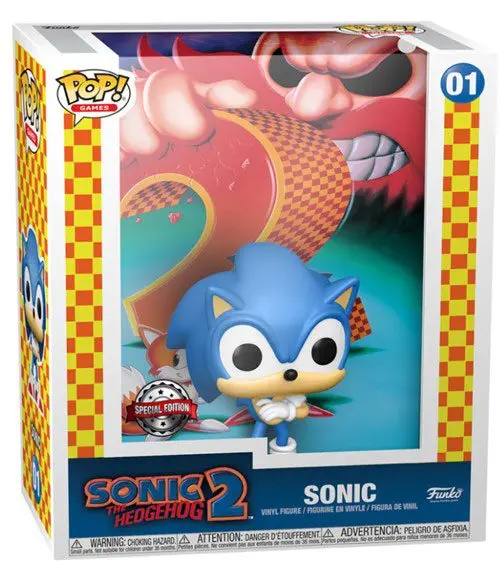 Sonic the Hedgehog 2 POP! Game Cover Vinyl Figure Sonic heo Exclusive 9 cm product photo