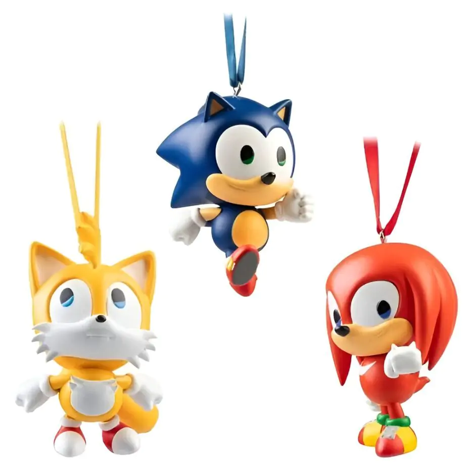 Sonic the Hedgehog Set 3 Christmas ornaments product photo