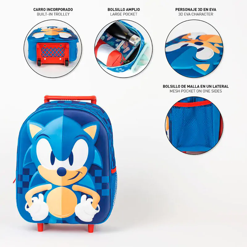 Sonic the Hedgehog 3D trolley 31cm product photo