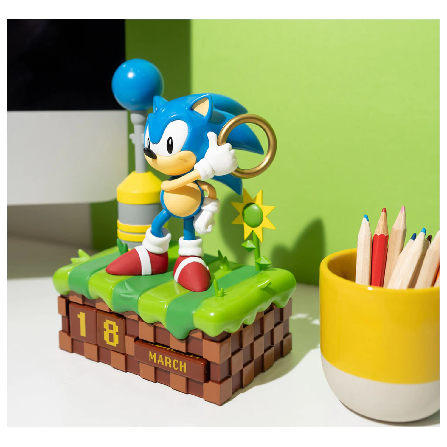 Sonic the Hedgehog 3D perpetual calendar product photo