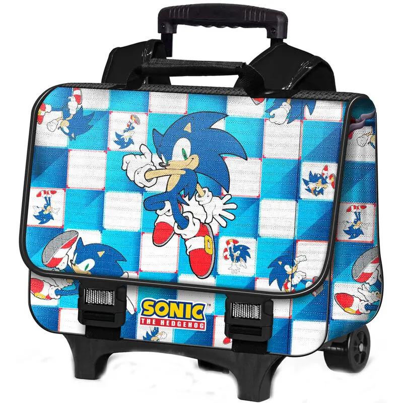 Sonic The Hedgehog Blue Lay Trolley schoolbag product photo