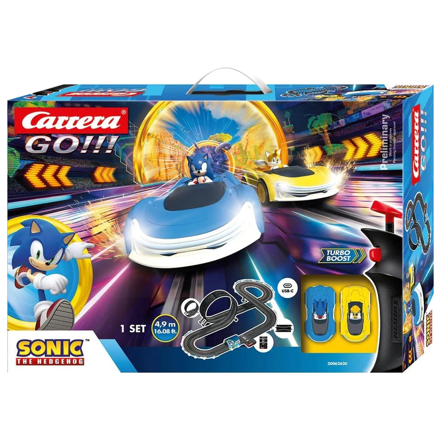 Sonic the Hedgehog Carrera GO!!! Race Track Set Sonic Racing CrossWorlds product photo