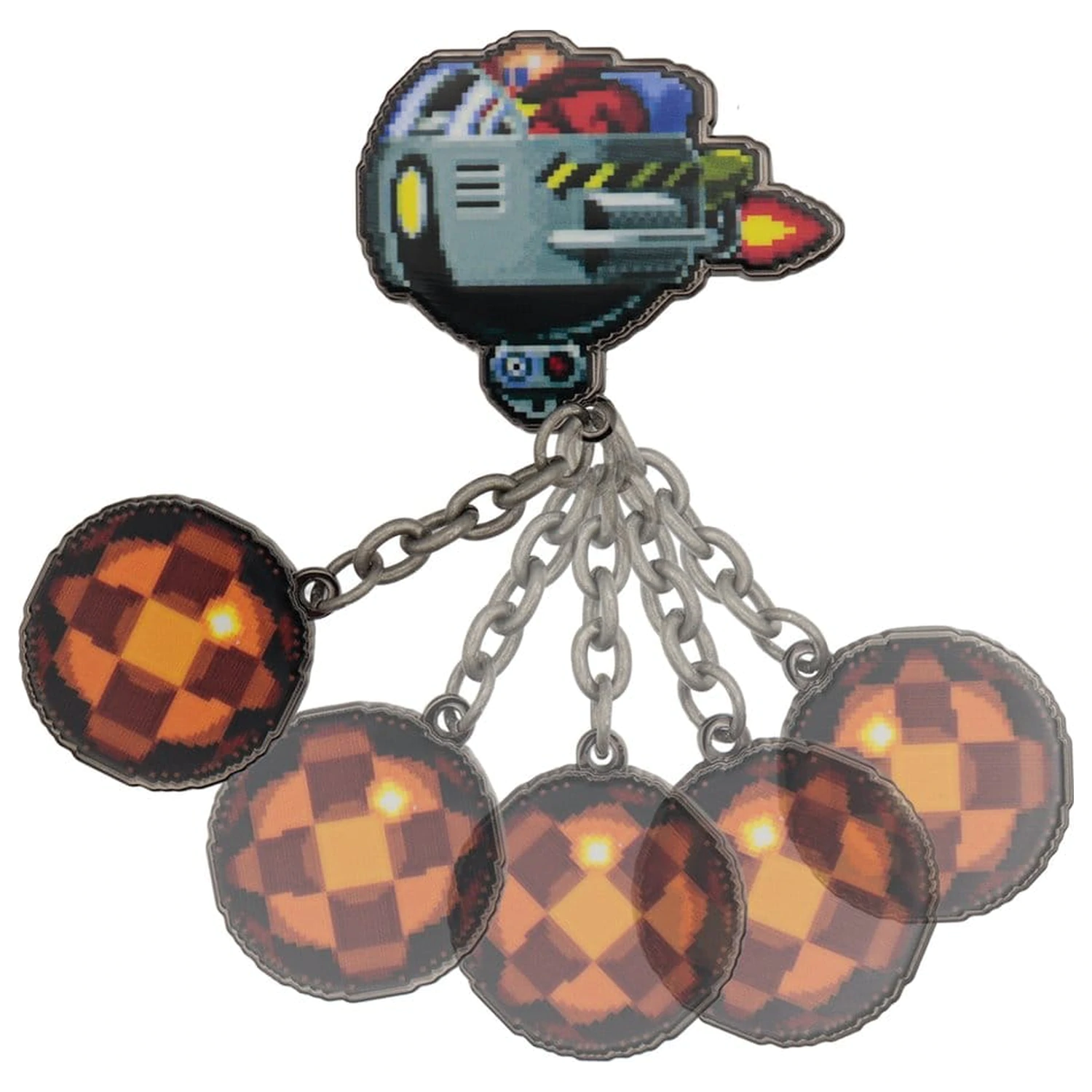 Sonic - The Hedgehog Pin Badge Dr. Eggman Egg Mobile Chained product photo