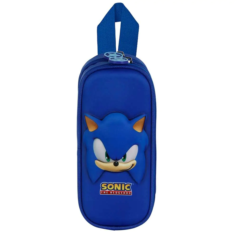 Sonic the Hedgehog Face 3D double pencil case product photo
