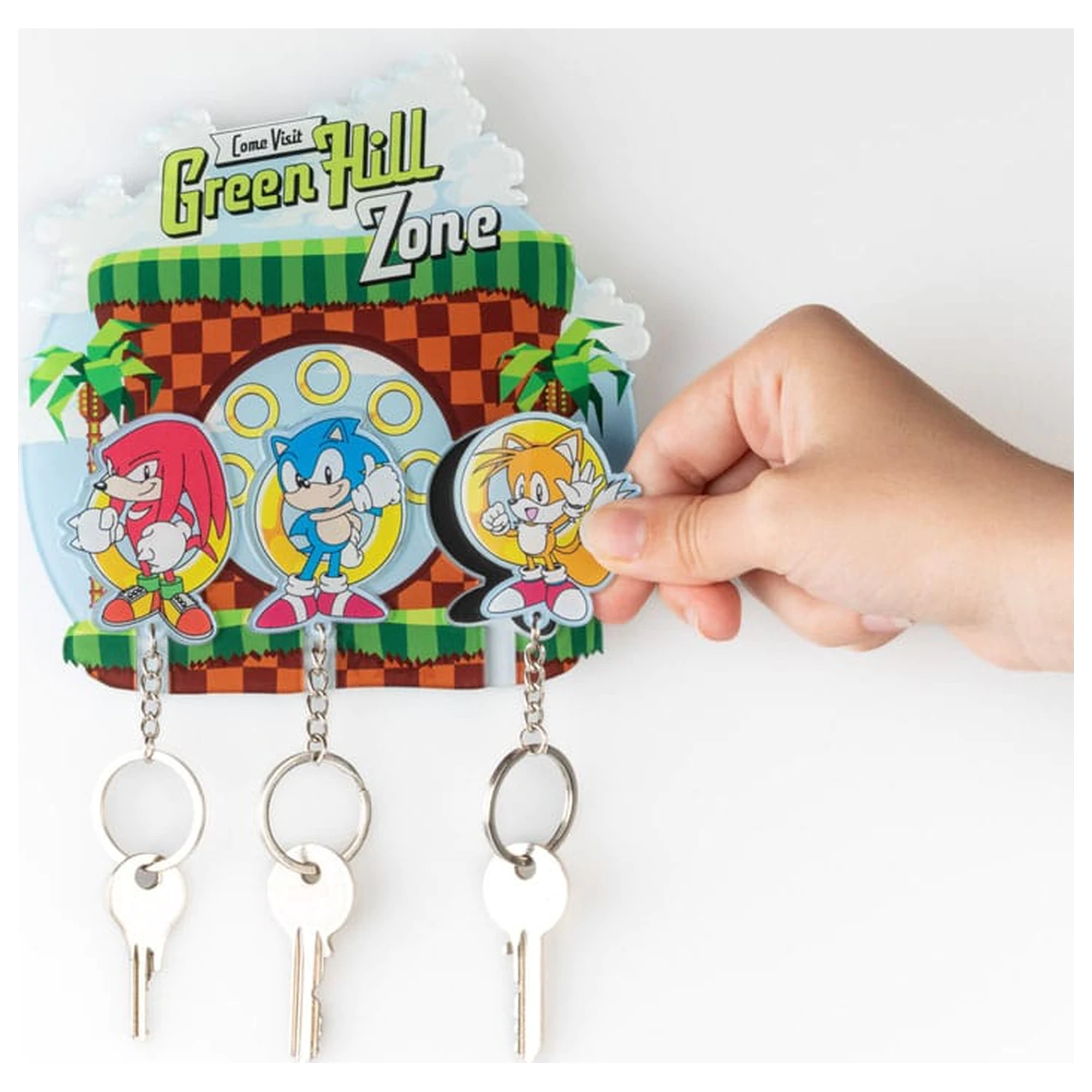 Sonic the Hedgehog Key rack incl. 3 key rings product photo