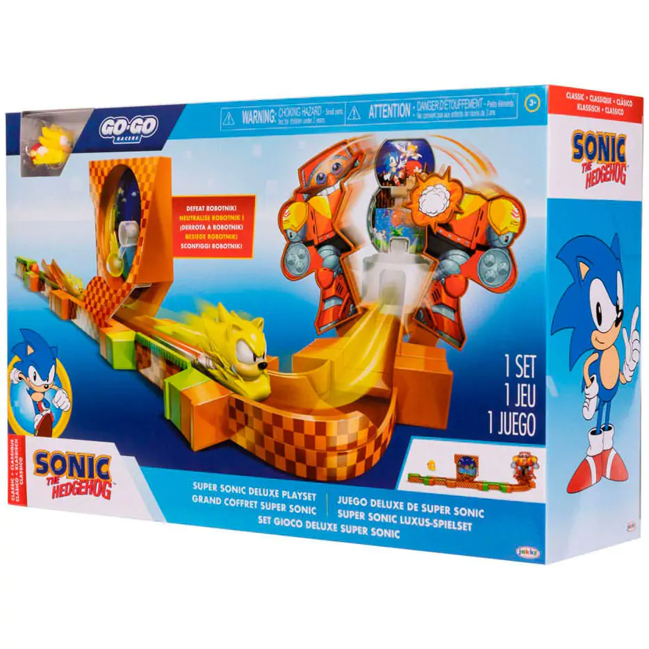 Sonic - The Hedgehog Go Go Racers Mini Figure Playset Launching ramps Deluxe product photo