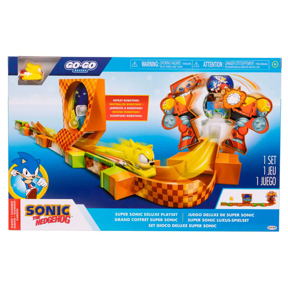 Sonic - The Hedgehog Go Go Racers Mini Figure Playset Launching ramps Deluxe product photo