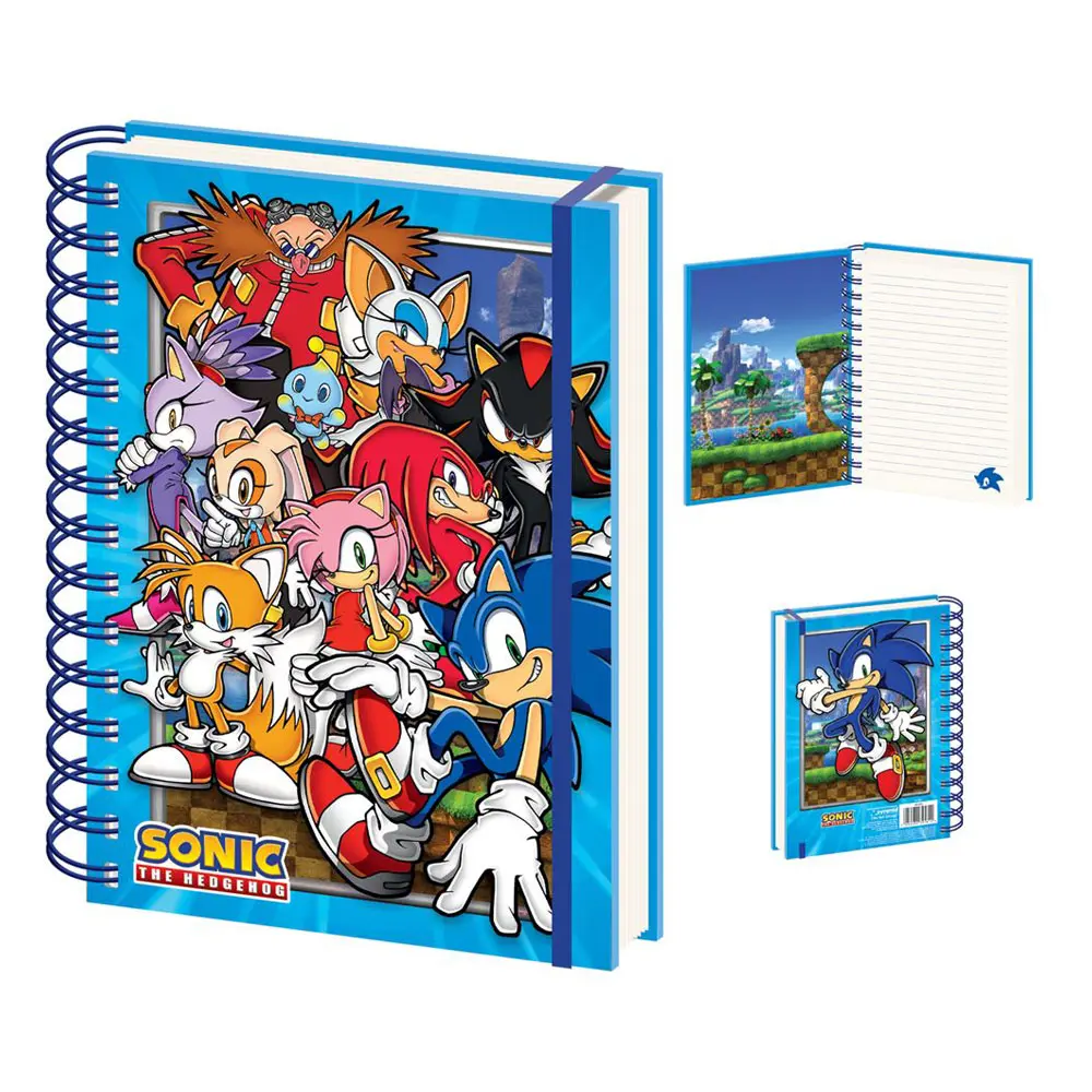 Sonic The Hedgehog Wiro Notebook A5 Green Hill Zone Gang termékfotó