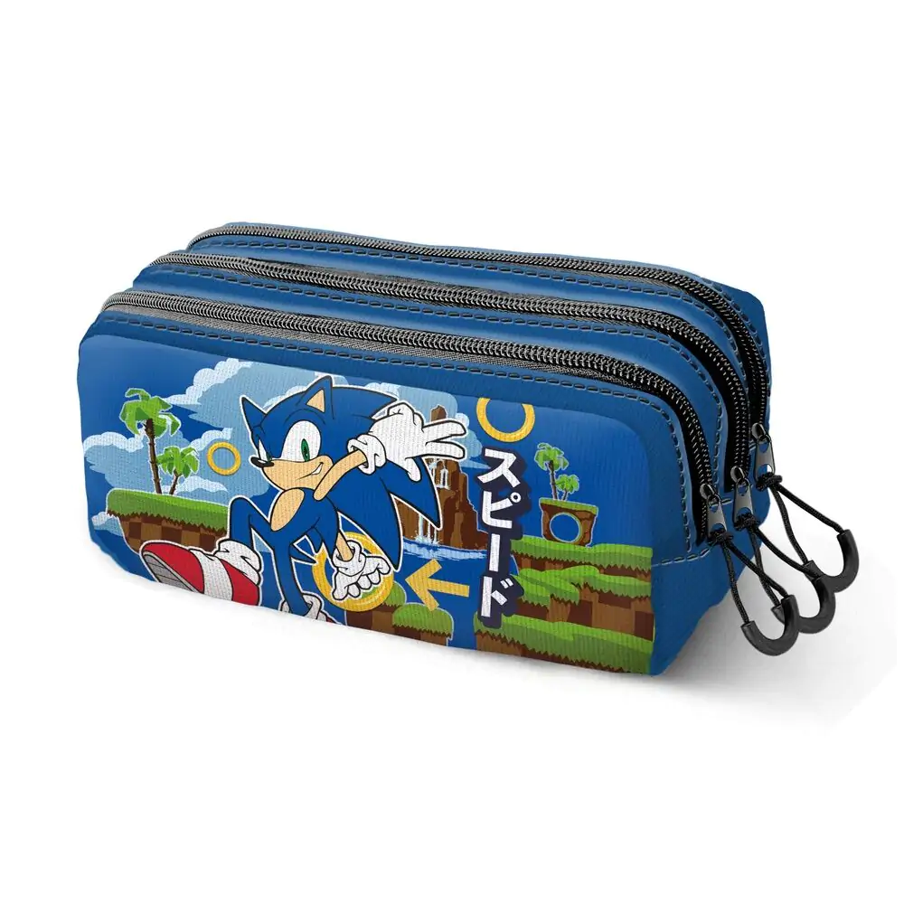 Sonic the Hedgehog Greenhill triple pencil case product photo