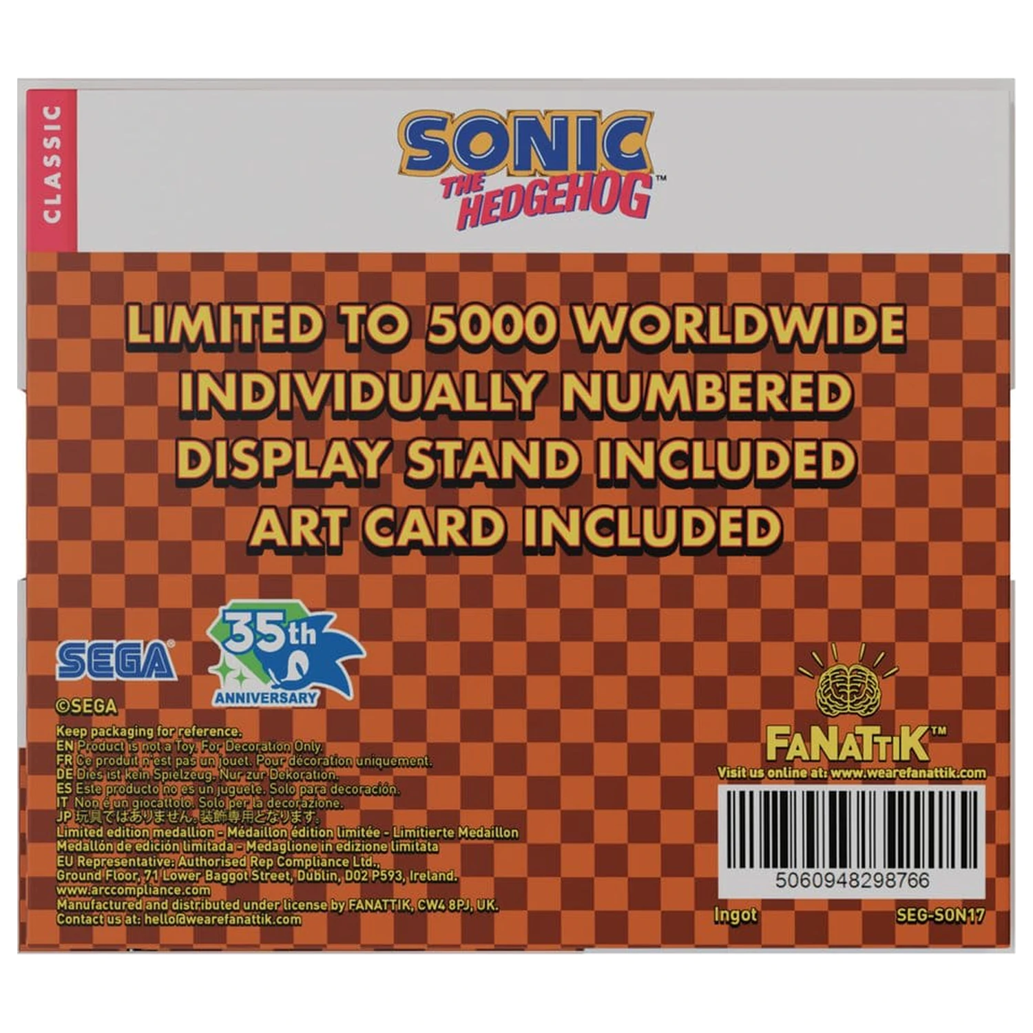 Sonic The Hedgehog Collectable Coin Original Logo product photo