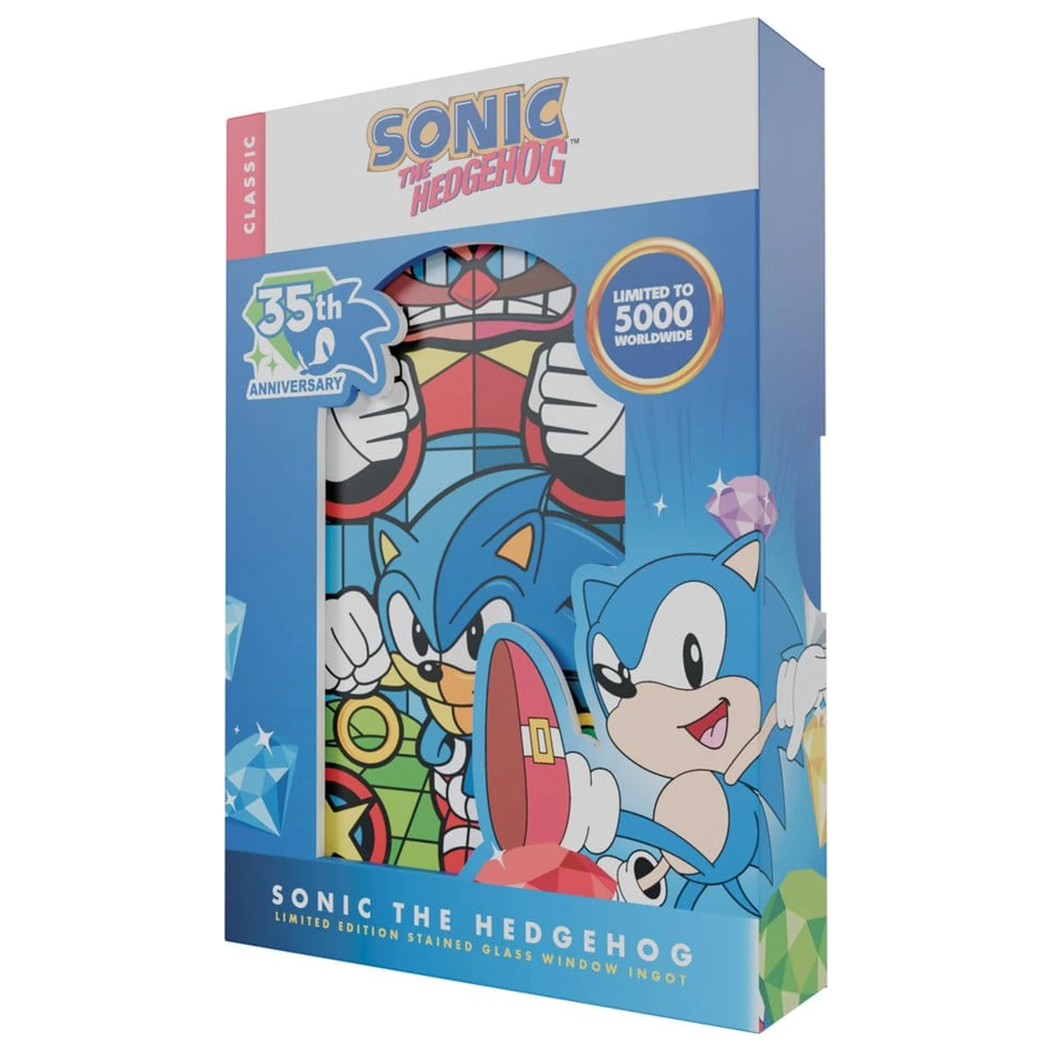 Sonic The Hedgehog Ingot Stained Glass Window Style 60 cm product photo