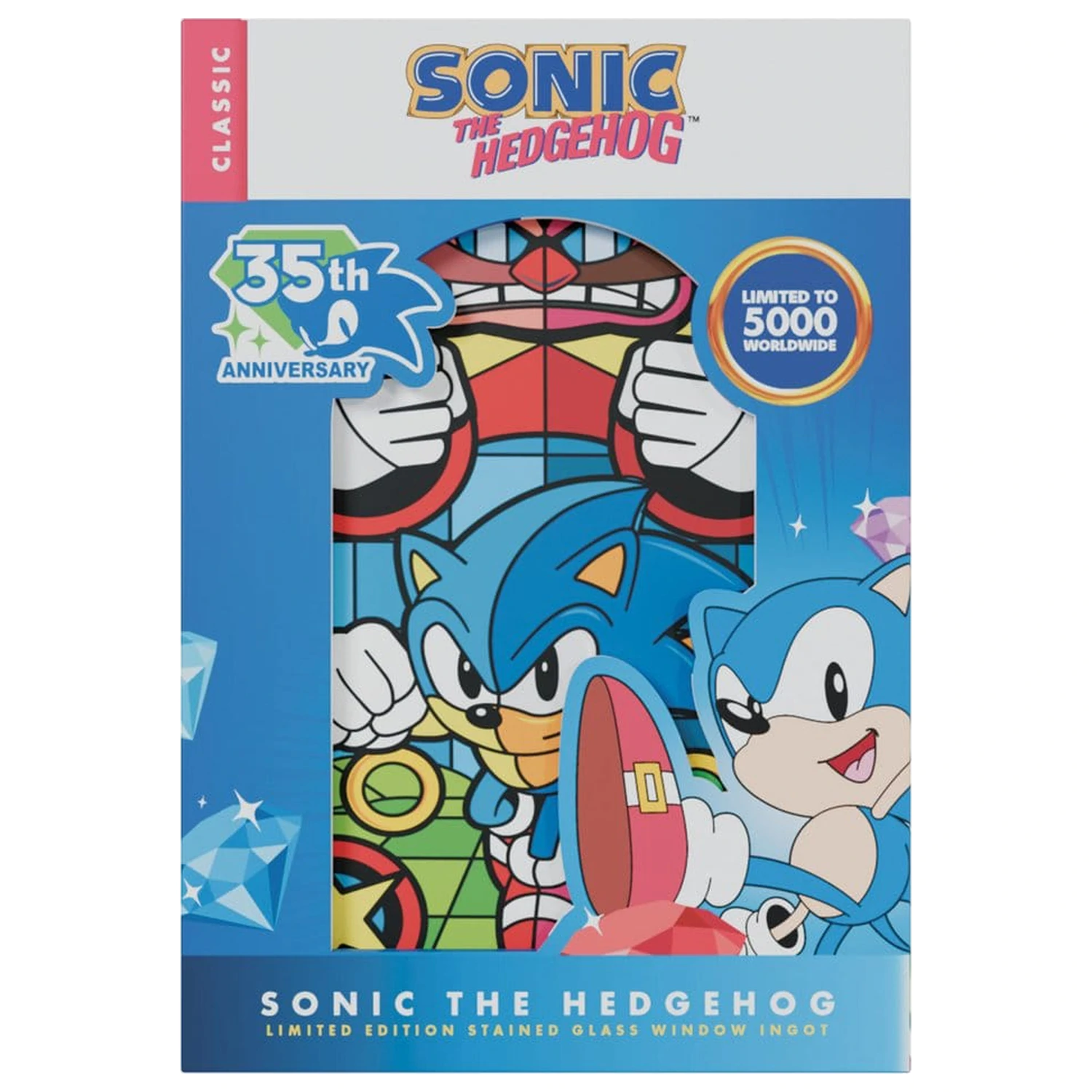 Sonic The Hedgehog Ingot Stained Glass Window Style 60 cm product photo
