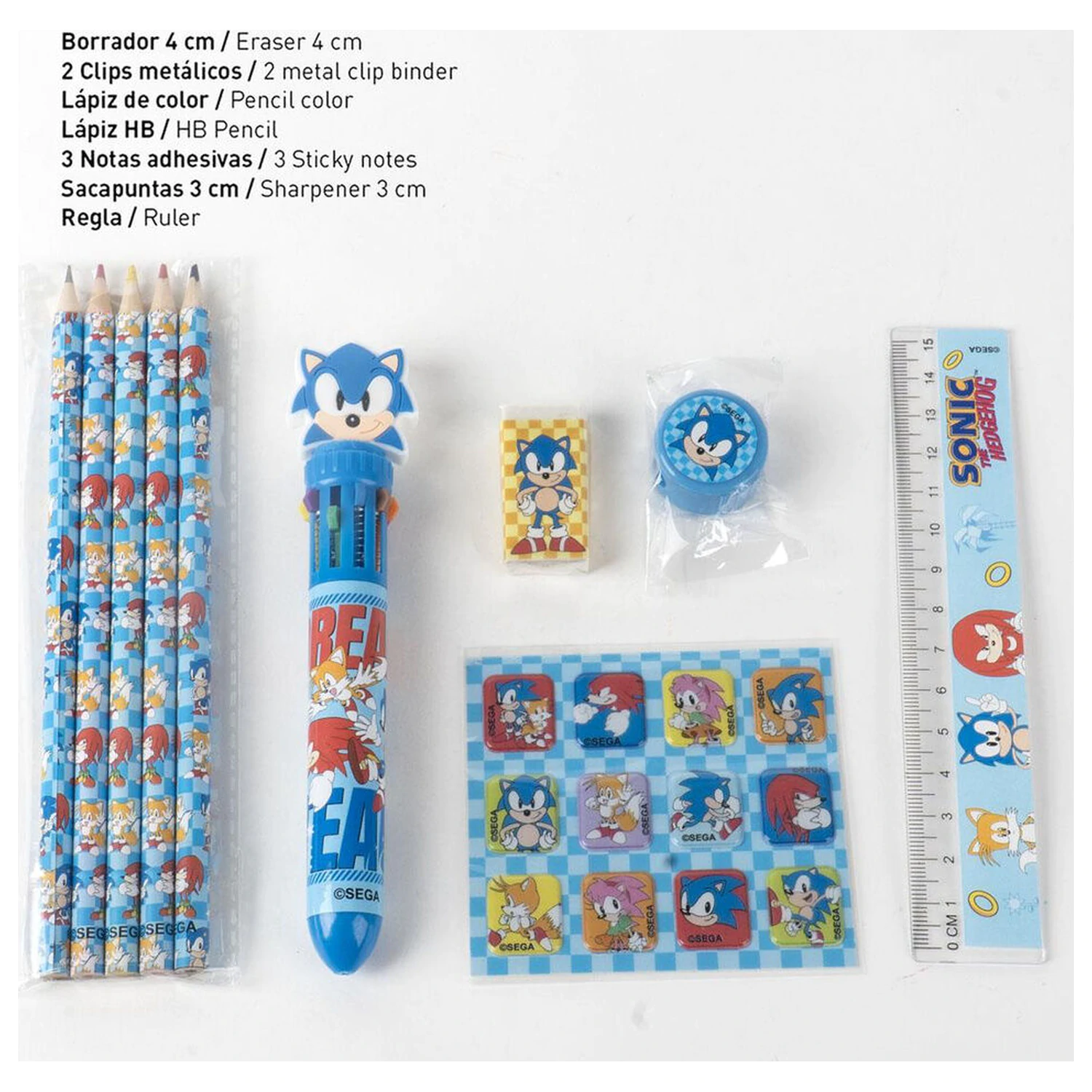 Sonic the Hedgehog Stationery set product photo