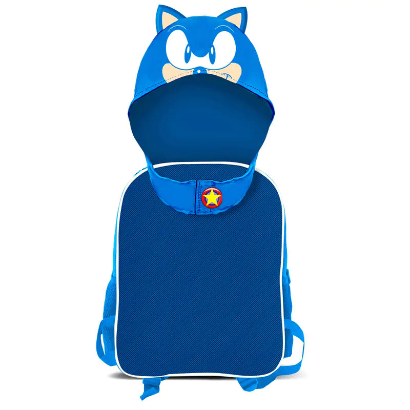 Sonic the Hedgehog hooded backpack 31cm product photo