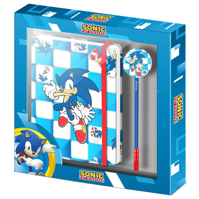 Sonic The Hedgehog Blue Lay set diary + pen termékfotó