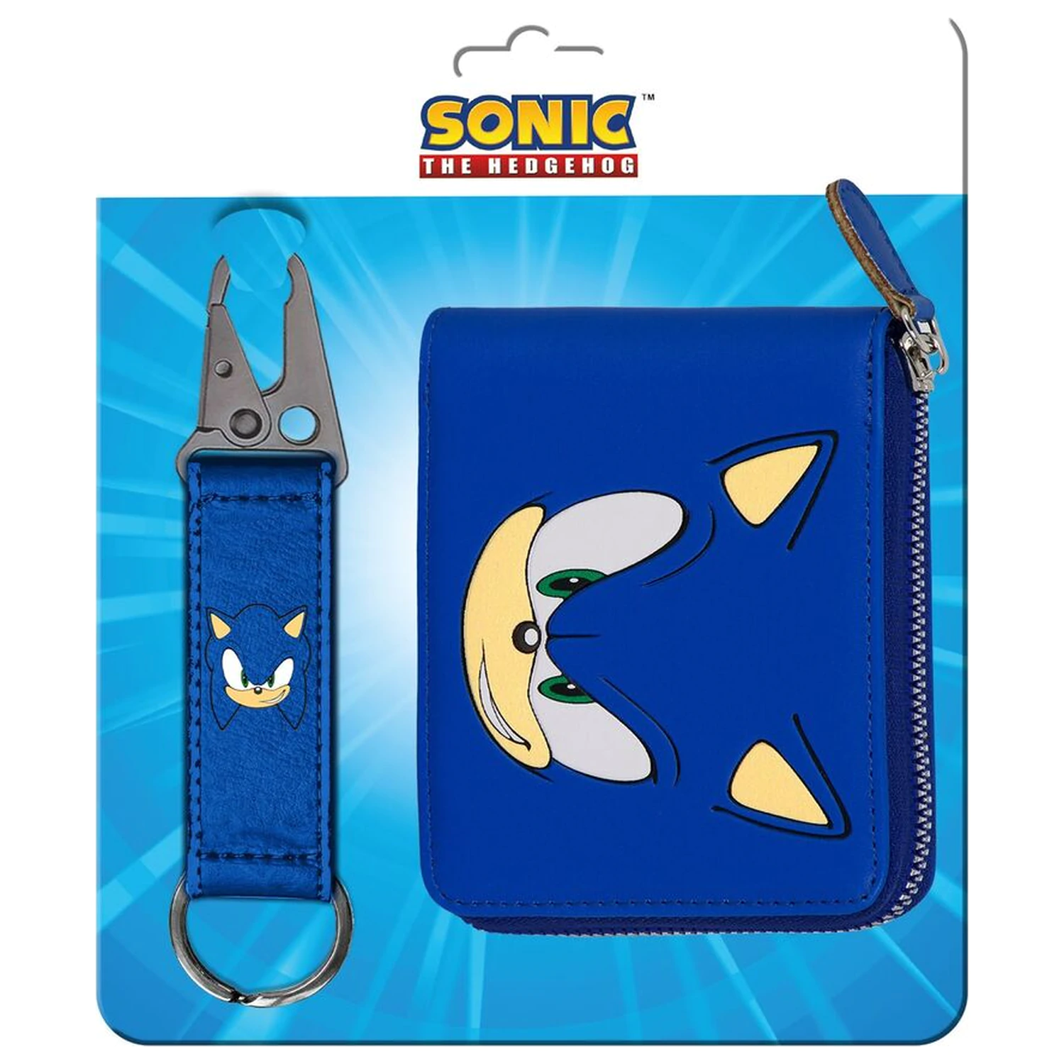 Sonic the Hedgehog keyring + wallet set product photo