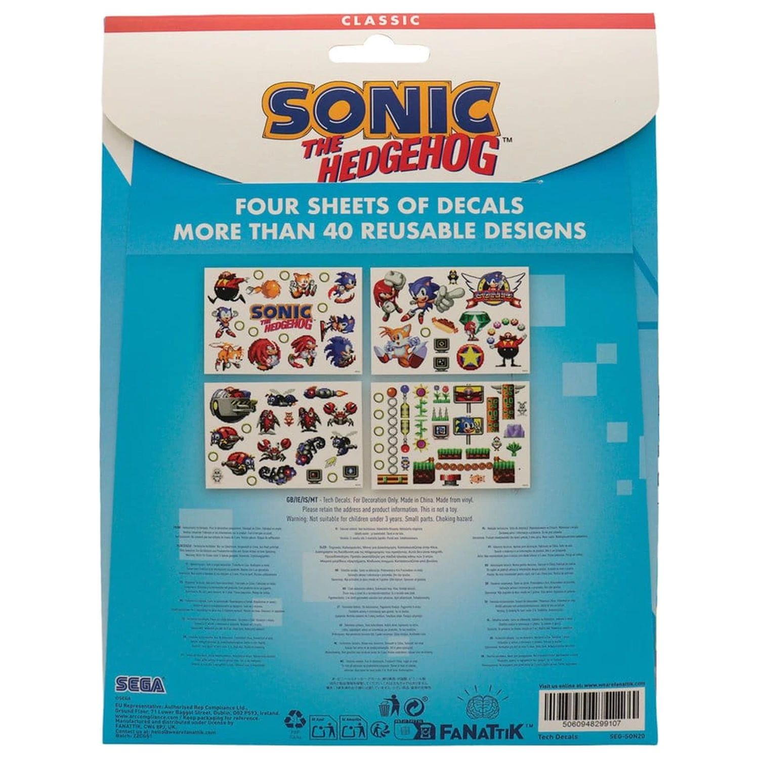 Sonic - The Hedgehog Tech Sticker Pack  product photo