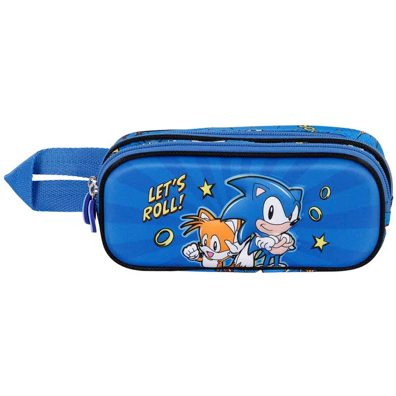 Sonic The Hedgehog Lets Roll 3D double pencil case product photo