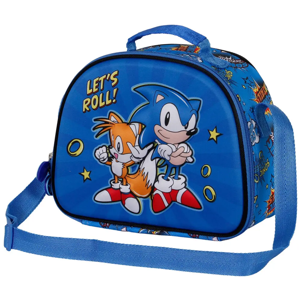 Sonic The Hedgehog Lets Roll 3D lunch bag termékfotó