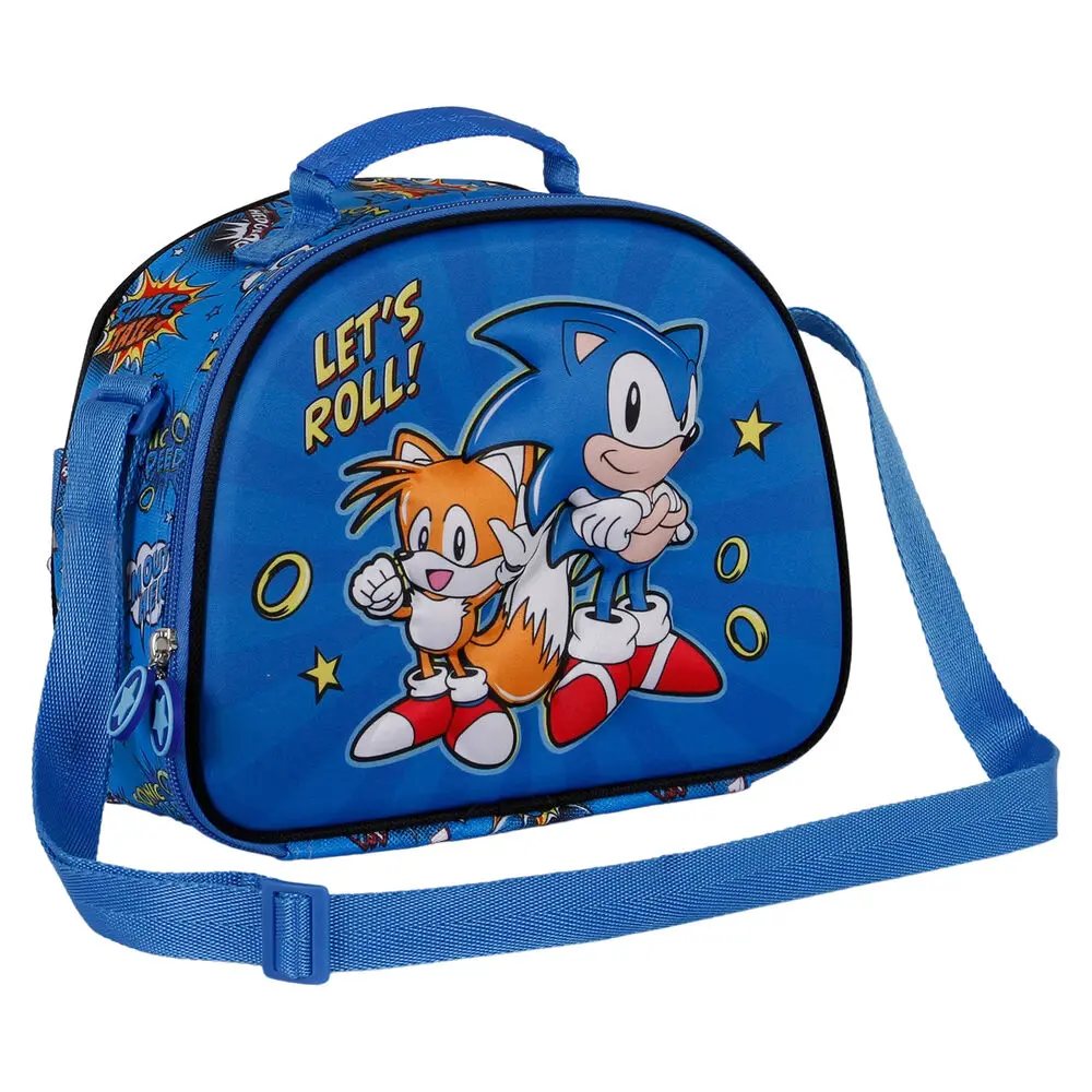 Sonic The Hedgehog Lets Roll 3D lunch bag termékfotó