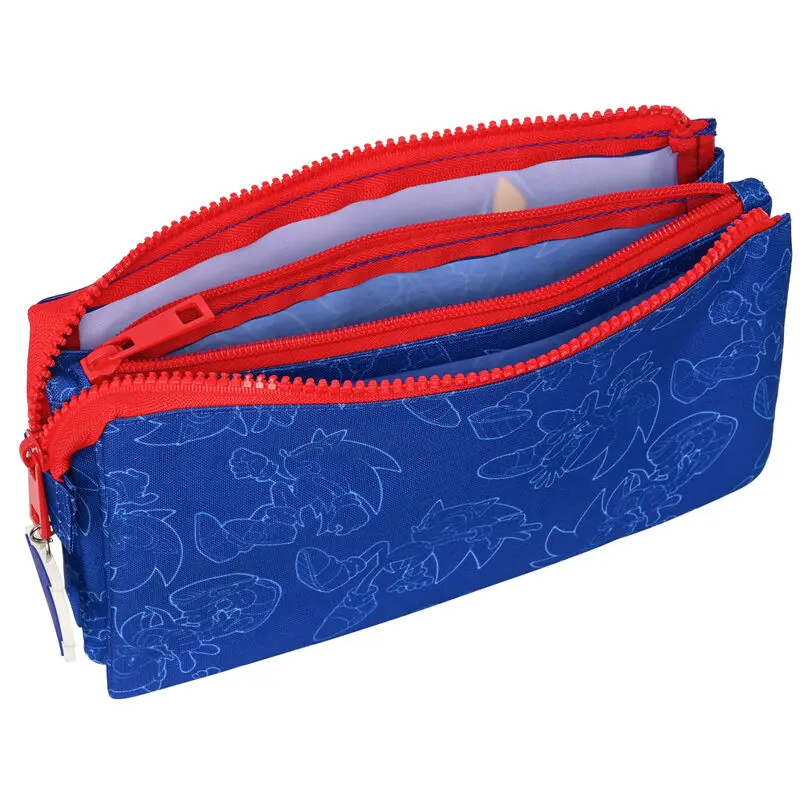 Sonic The Hedgehog Lets Roll triple pencil case product photo