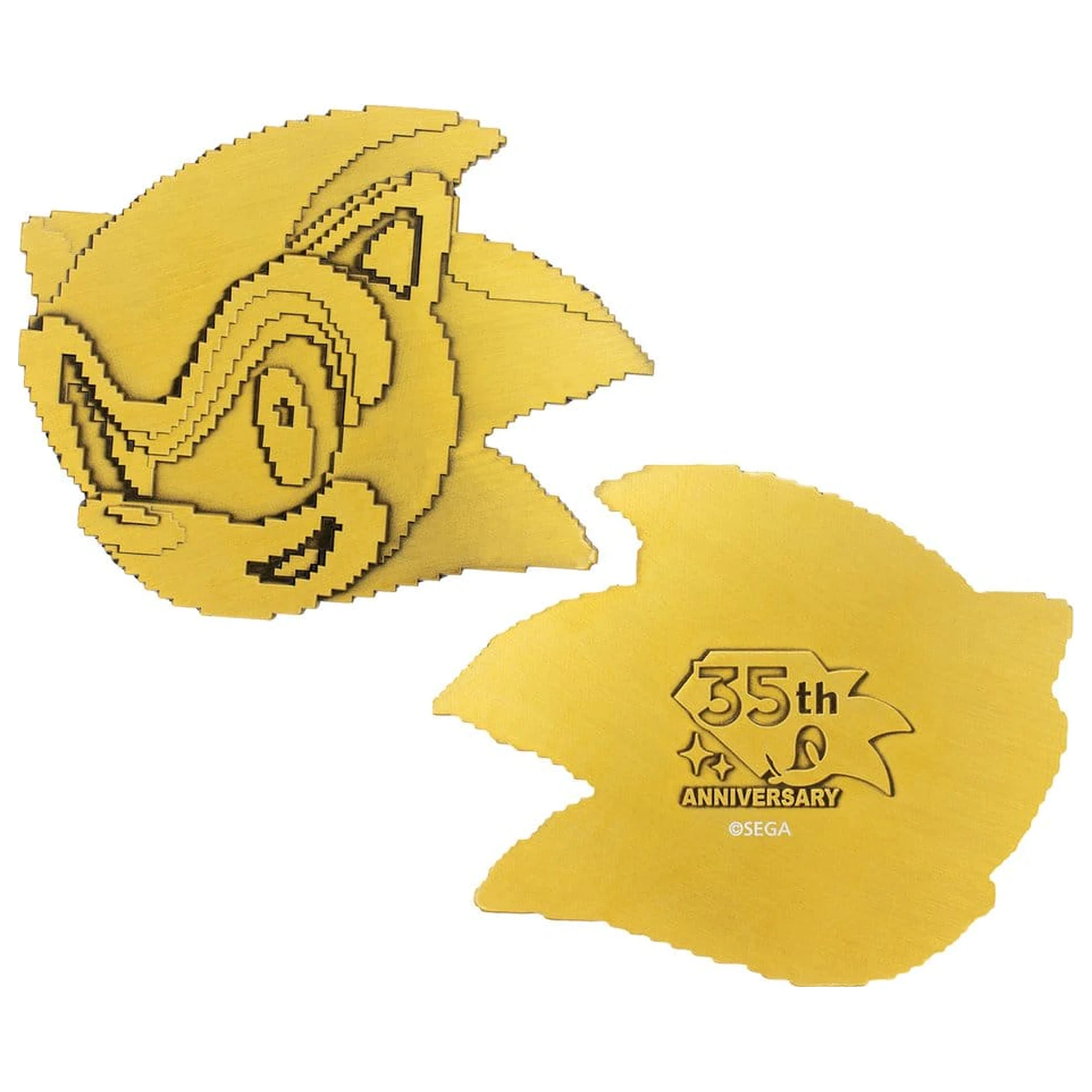 Sonic the Hedgehog Medallion Set 35th Anniversary Then & Now Limited Edition product photo