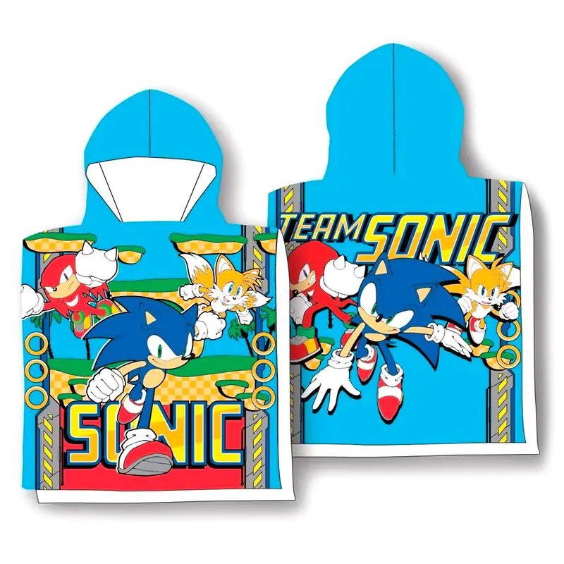 Sonic The Hedgehog microfibre poncho towel product photo