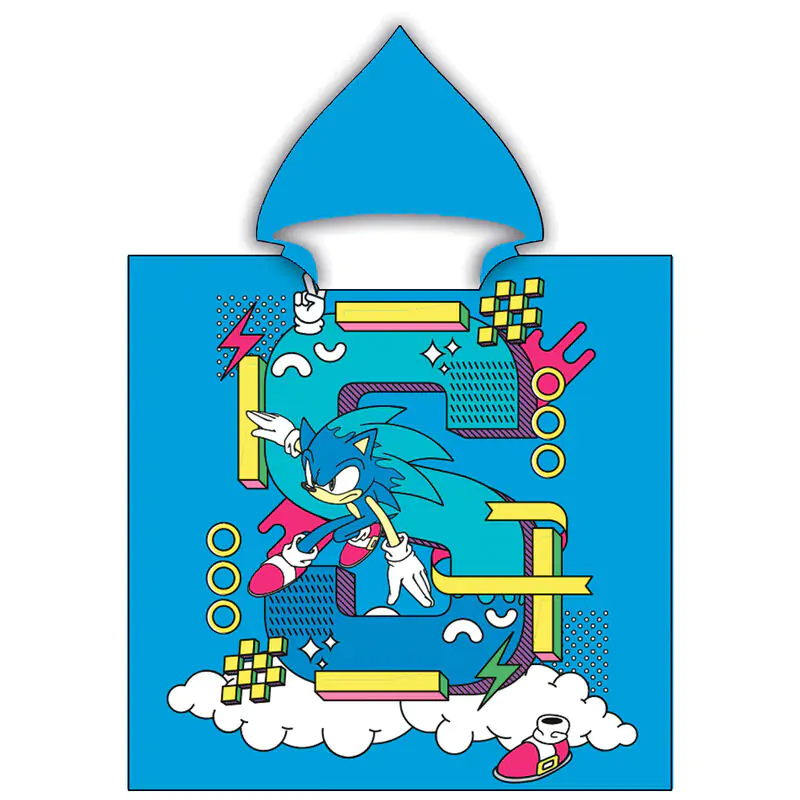 Sonic The Hedgehog microfibre poncho towel product photo