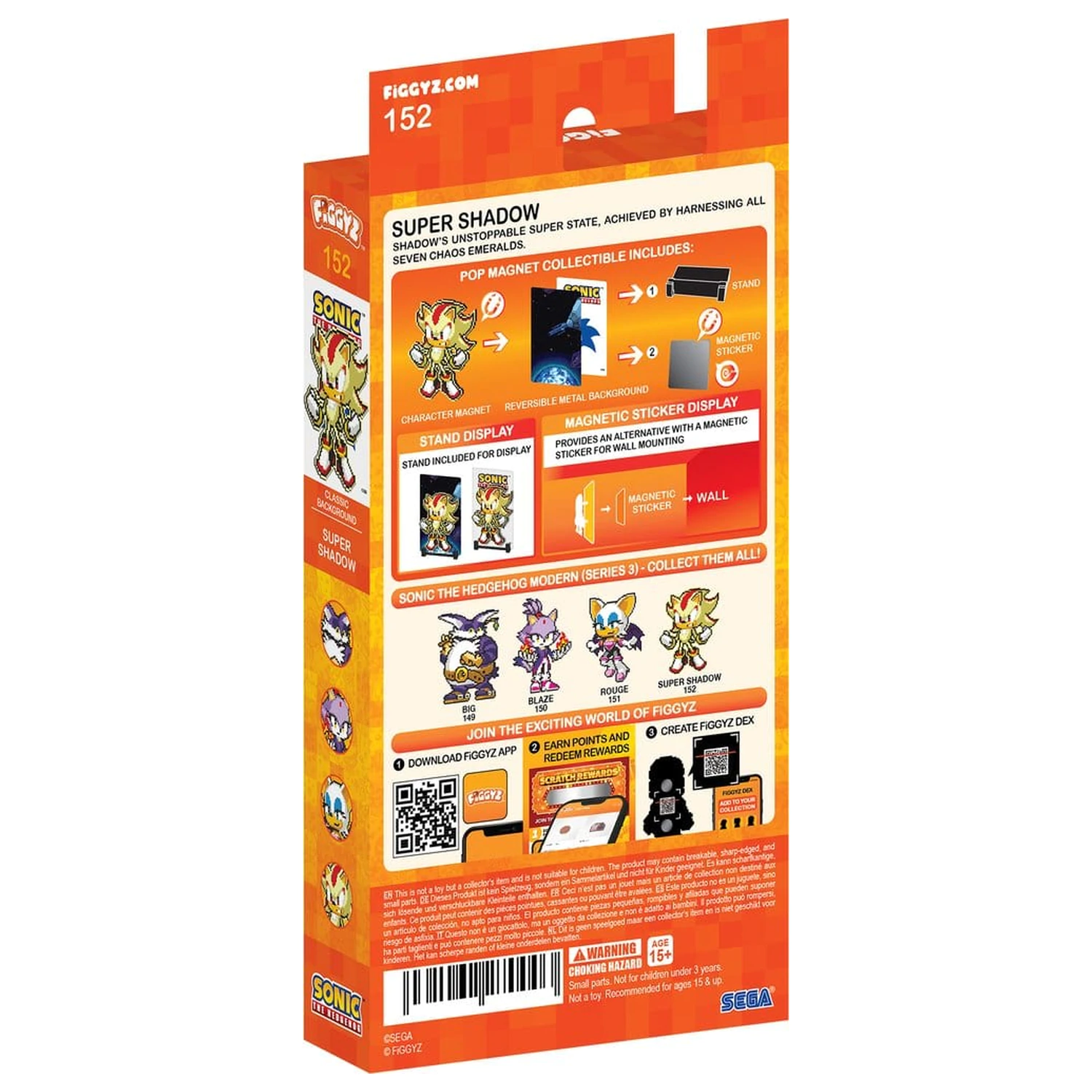 Sonic the Hedgehog (Modern) FiGGYZ Magnet Collectible Super Shadow 11 cm product photo