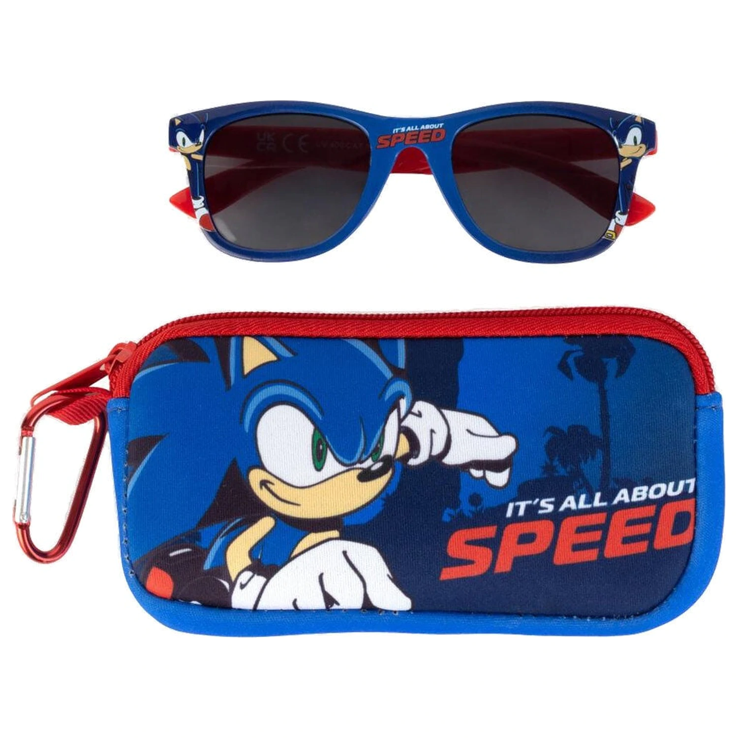 Sonic The Hedgehog sunglasses + case product photo