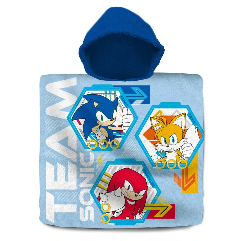 Sonic the Hedgehog cotton poncho towel product photo