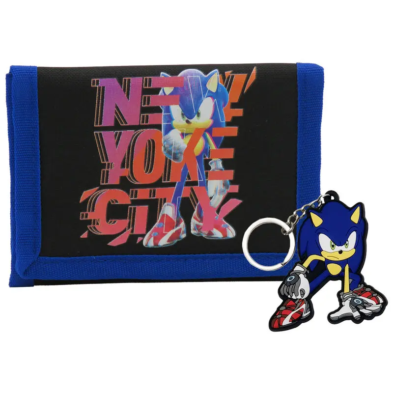 Sonic the Hedgehog wallet + keychain product photo