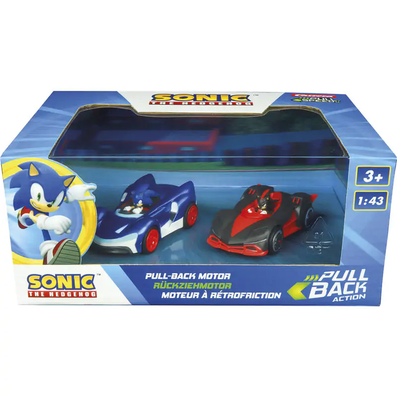 Sonic the Hedgehog Pull Speed Team Sonic Racing Sonic Vs Shadow pack 2 car product photo