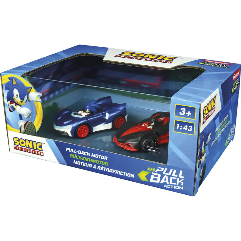 Sonic the Hedgehog Pull Speed Team Sonic Racing Sonic Vs Shadow pack 2 car product photo