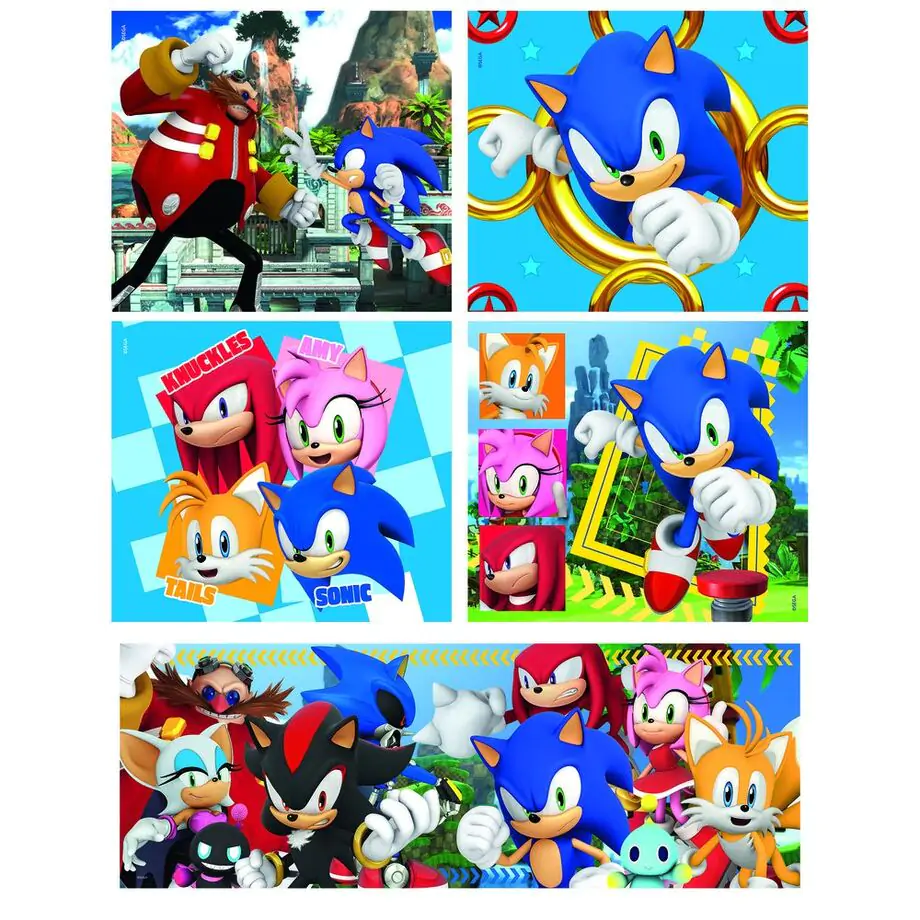 Sonic the Hedgehog puzzle 18+30+48+60pzs product photo