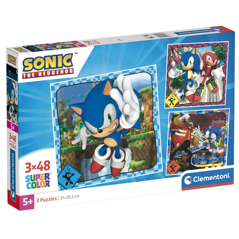 Sonic the Hedgehog puzzle 3x48pcs product photo